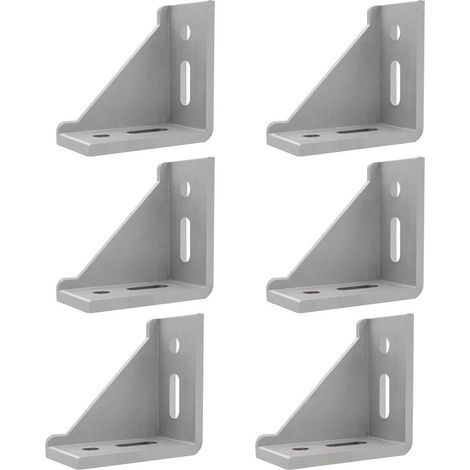 6x Winkel BefestigungEckwinkel, 40x80 Aluminium Winkelverbinder Befestigung Aluprofil Eckwinkel Befestigungsmaterial Winkel Befestigung (1/5)