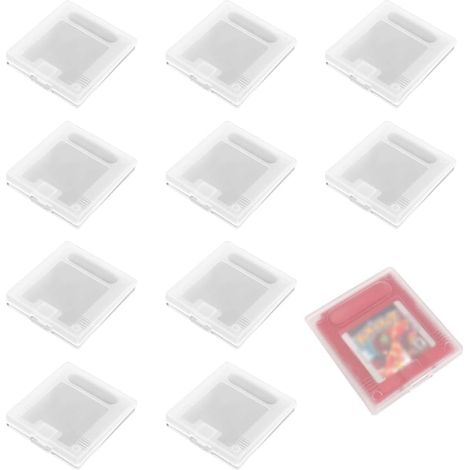 10 estuches de plástico transparente para cartuchos de juegos, fundas protectoras antipolvo para Gameboy Color GB/GBC/GBP.