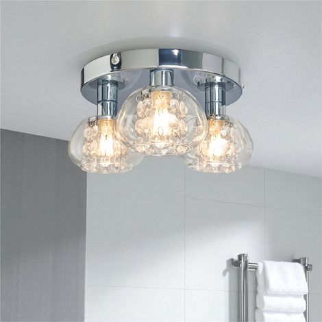 Forum Spa Vancouver Chrome 3 Light Bathroom Ceiling Light - SPA-41159-CHR (1/5)