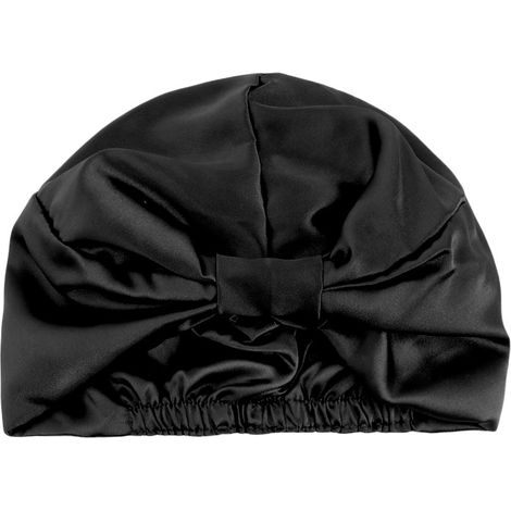 Haarteile aus Seide und Satin zum Schutz von lockigem Haar über Nacht, Schwarz, Einheitsgröße (1/5)