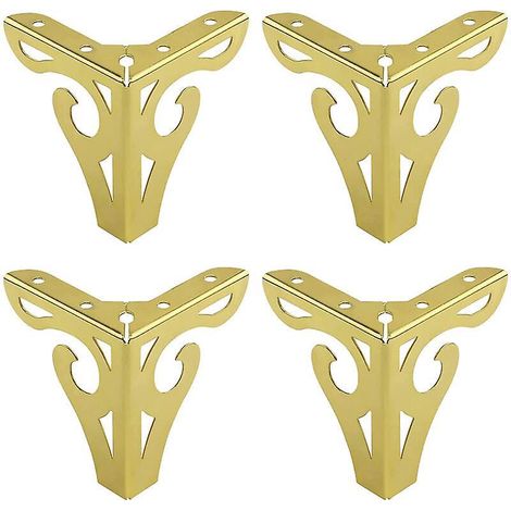 4 Pices Pieds Dor De Table 10cm Style Europen Pied De Meuble En Fer (1/5)