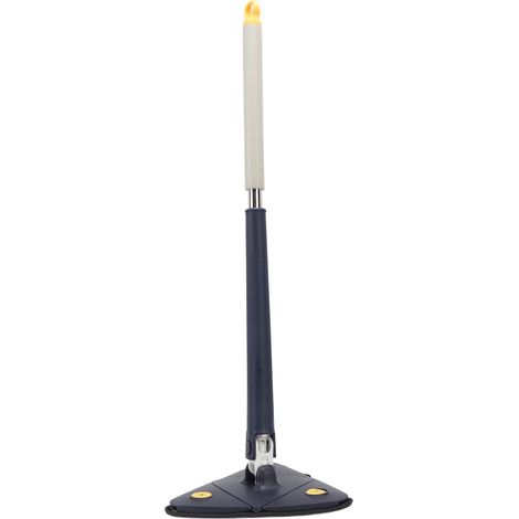 Balai-serpillère triangulaire extensible et rotatif à 360 degrés pour le nettoyage de la maison, de la baignoire, du sol et des murs. (1/5)