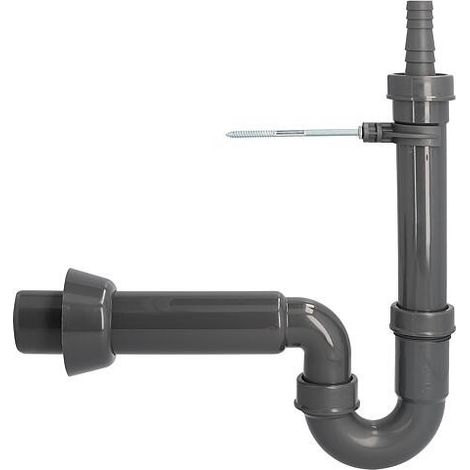 Siphon pour machine à laver 11/2" DN50 avec fixation murale en matière recyclée