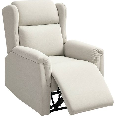 Sillón de relajación, Sillón TV con función reclinable, Sillón TV con núcleo de muelles ensacados, Sillón reclinable acolchado, Sillón reclinable con una capacidad de carga de hasta 150 kg para salón,