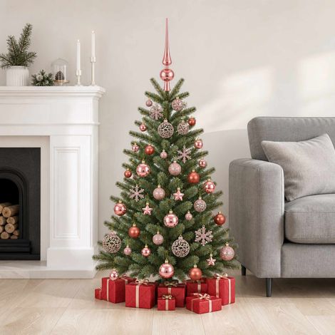 vidaXL Christmas Ball Set 111 pcs Rose Pink 6 cm Polystyrene (1/5)