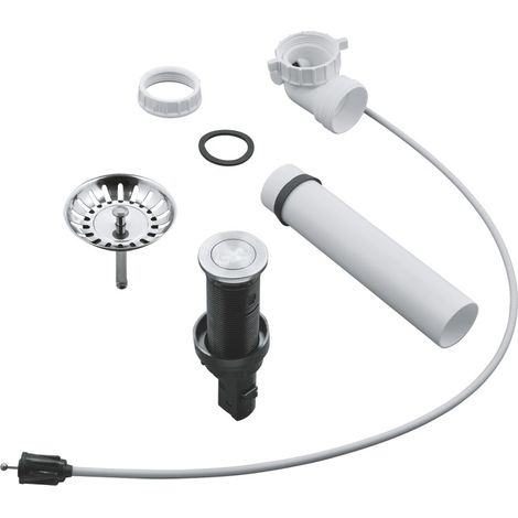Grohe - Juego de desagüe para fregadero, acero inoxidable cepillado 40986SD0 (1/4)