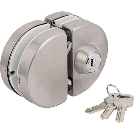 Stahlverschraubter Sicherheitsschloss Silberfarbton für Glastür mit einer Dicke 10 mm bis 12 (3b6... (1/5)