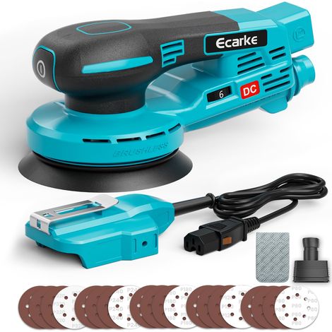 Ponceuse Excentrique Sans Fil 125 mm,Compatible avec 18V, 15000 tr/min, 6 Vitesses Réglables, avec Sac à Poussière (1/5)