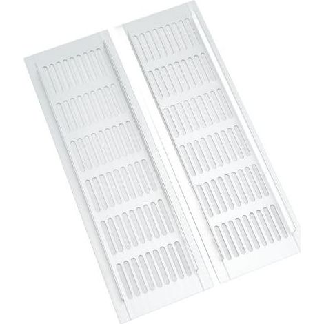 Lüftungsgitter aus Aluminiumlegierung, silberfarben, rechteckig, 80 x 250 mm / 3,14 x 9,84 Zoll, zur Wärmeableitung, für Schränke, Wohnmobile und Camper. (1/5)