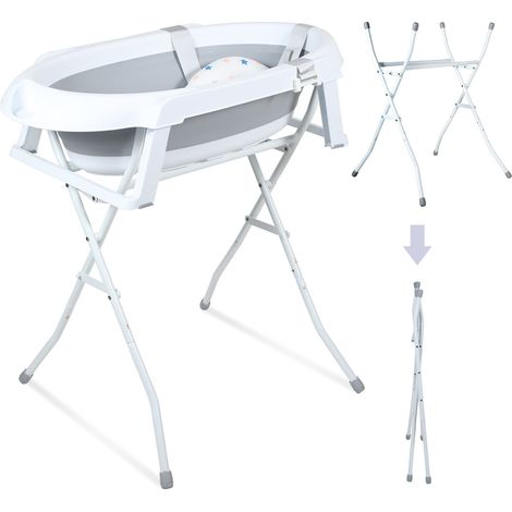 Wolketon Baby Bath 85 cm - vasca per bambini pieghevole con cuscino e cuscino da bagno - vasca con supporto