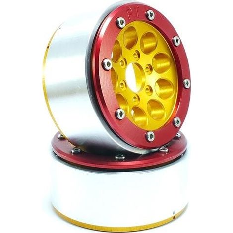 Beadlock Wheels PT-Gun Gold/Red 1.9