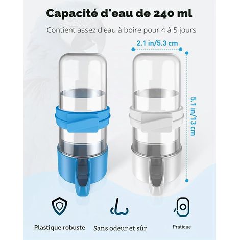 Distributeur d'eau Automatique pour Oiseaux, Mangeoire à Eau Automatique pour Oiseaux, Accessoires de Cage pour Perroquet (1/4)