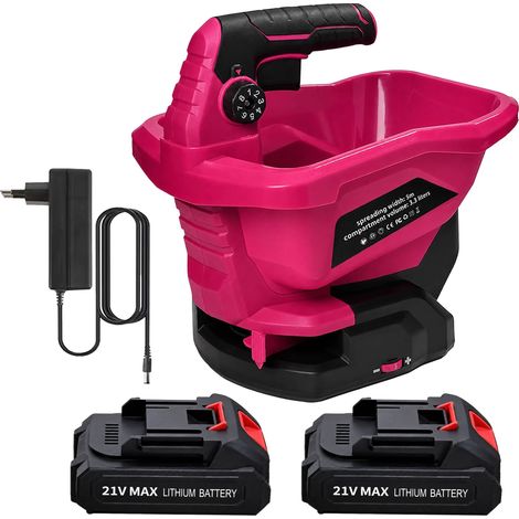 Semoir électrique sur batterie 21 V, épandeur d'engrais 3,3 L (1/5)
