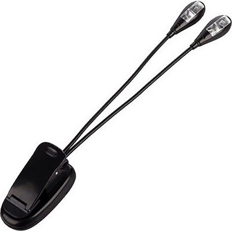 Lampe De Lecture - 12 LED SMD - 3000 K - Double Tête Réglable - Rechargeable 1000 mAh - Pour Lecture Au Lit Ou En Voyage - 1 Pièce (1/5)