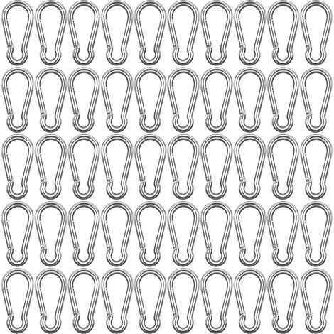 Karabiner - Aluminiumlegierung - 33 x 25 mm - Für Wandern, Camping, Zelte und Reisen - 20 Stück (1/5)