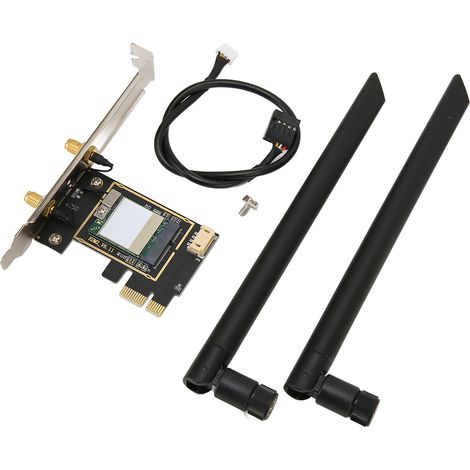 Carte réseau sans fil PCIe RTL8822CE 2,4 GHz/5 GHz double bande 1200 Mbps Bluetooth 5.0 PCIEx1 pour ordinateur de bureau (1/5)
