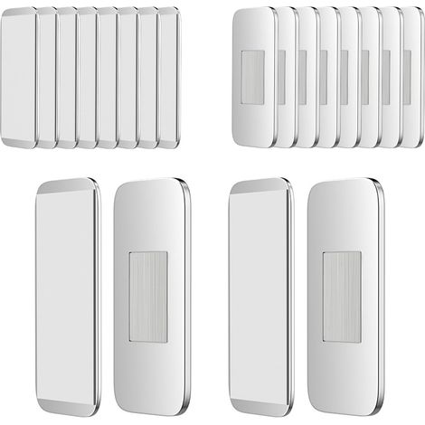 Ultradünne magnetische Schranktürenverschlüsse, 16er-Pack, selbstklebende Metallmagnete, kein Bohren erforderlich, magnetische Türriegel für Küche, Möbel, Schubladen und Schiebetüren