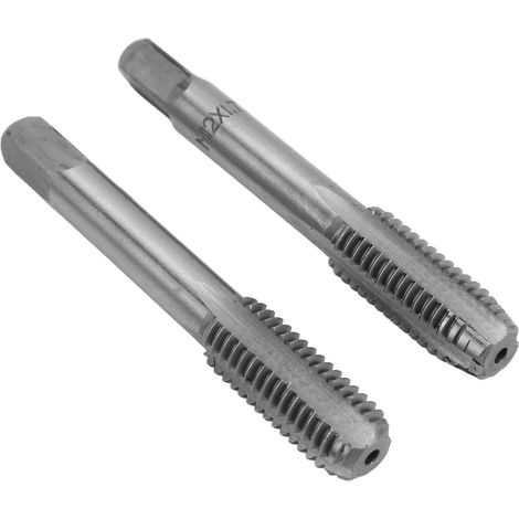 2pcs TARAUD M12x1,75 Acier HSS, Filetage Métrique, Canelures Droites, Outil de Taraudage Manuel Haute Vitesse (1/5)