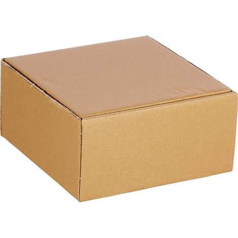 SET 50 PEZZI DI SCATOLA FUSTELLATA IN COLORE AVANA 20 X 20 X H10 CM (1/5)