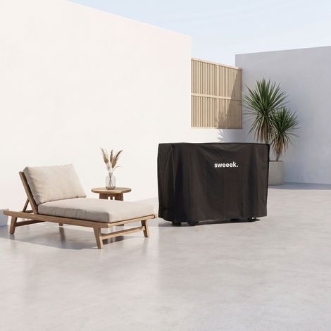 Housse universelle de protection noire pour barbecue L 170 x D 73 x H 105 cm - Taille L (1/4)