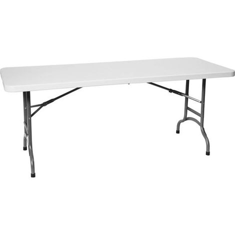 Mesa plegable para catering, blanca, 183x75cm, hasta 150kg - Hendi 810910