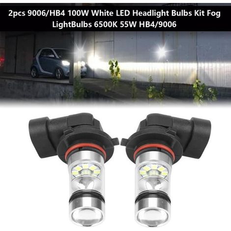 2 pièces 9006 - HB4 100W blanc LED haute luminosité phare ampoules Kit antibrouillard voiture conduite lampe (1/4)