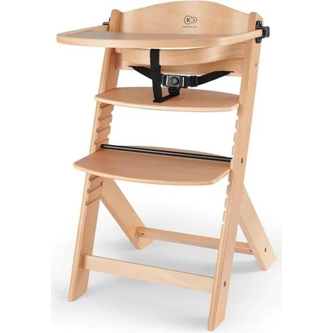 kinderkraft ENOCK chaise haute bois naturel réglable (1/3)