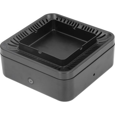 Rauchfreier Aschenbecher, grau, für Zuhause, Büro oder Schreibtisch, mit USB-Ladefunktion, großem Luftvolumen und Negativ-Ionen-Technologie (1/5)