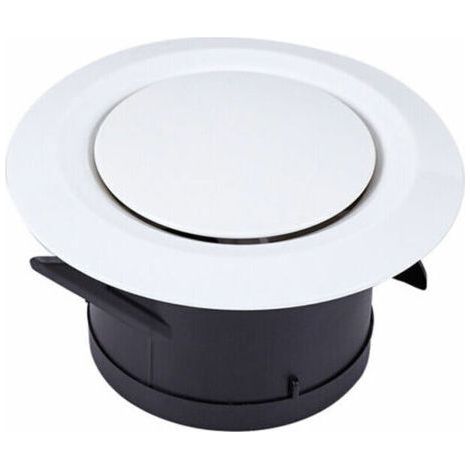 Air extraction and supply mouth Ø100, SL.GT 3 articulated claws - Adjustable round plastic ventilation grille - Ventilation by fan,