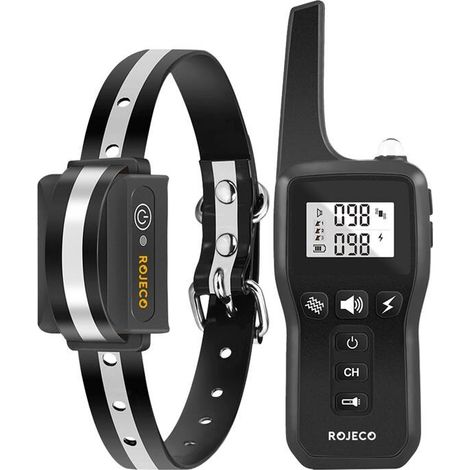 Collare antiabbaio elettrico Rojeco PD529 da 1000 m (nero)