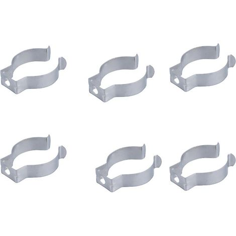 100 supports de fixation pour tubes LED fluorescents, avec pinces en U et colliers de serrage. (1/3)
