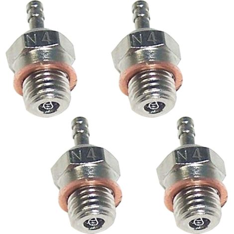 4 bougies de préchauffage N4 pour moteur Vertex Nitro 70117 (échelle 1/10 et 1/8) (1/5)