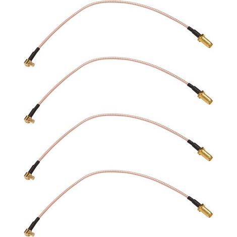 Adaptateur de câble RG316 à faible perte, compatible avec 4 connecteurs MCX mâle vers SMA femelle, longueur 21 cm / 8,3 pouces. (1/4)