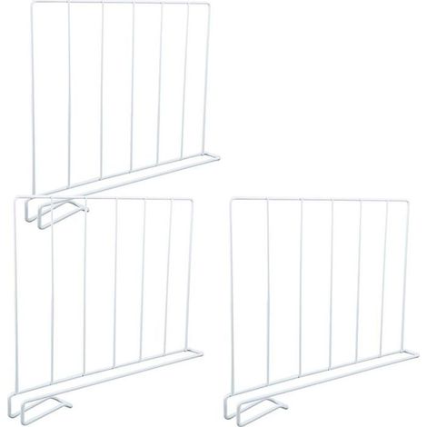 3 pcs Séparateurs Placards Armoires, Separateurs d'armoire en Métal, pour la Cuisine la Bibliothèques la Maison-Fei Yu (1/3)