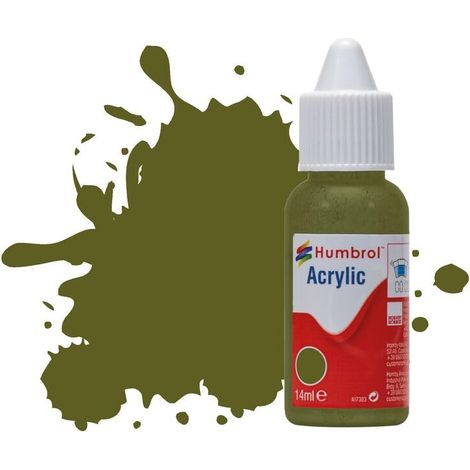 Humbrol Vernice acrilica n. 150 Forest Green Matt flacone contagocce, 14 ml