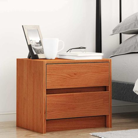 vidaXL Comodini Marrone cerato 40 x 30.5 x 35.5 cm Legno di pino