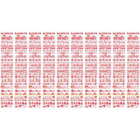 10 feuilles adhésif PET bande longue autocollants partage mignons petits stickers décoratifs pour calendrier Type 10 (1/5)