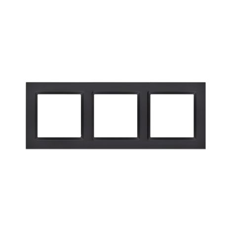 Marco triple universal horizontal y vertical, negro mate, SIMON10