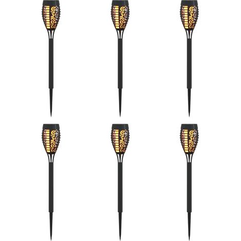 Luci solari da esterno con picchetto 6 pcs Bianco caldo 47,5 cm vidaXL (1/5)