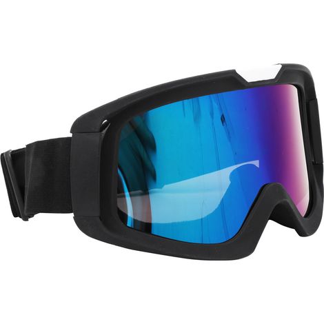 Lunettes de protection coupe-vent avec sangle ajustable pour cyclisme, soudure et alpinisme en extérieur. Monture noire, verres colorés. (1/5)