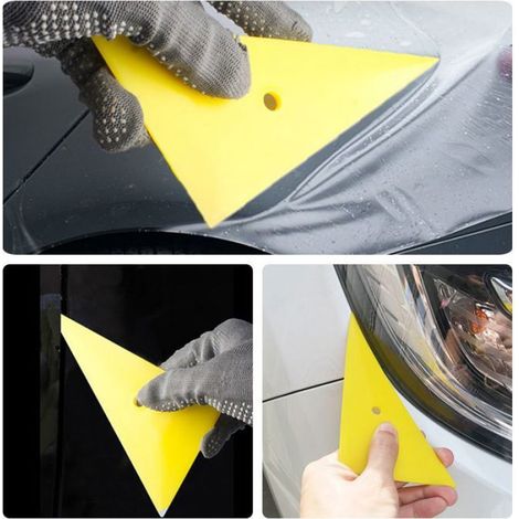 Grattoir - Plastique - Pour Pose Film Teinté Vitres Voiture - Rectangulaire - 4 Pièces (1/5)