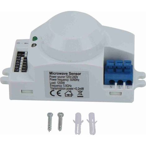 Sensore di movimento a microonde radar a 360 gradi, interruttore intelligente per illuminazione SK-600 220V-240V CA (1/3)