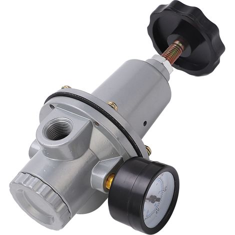 Kit de régulateur de pression pour système d'air comprimé avec manomètre, vanne de réduction de pression pneumatique (quantité : 10 G3/8). (1/5)