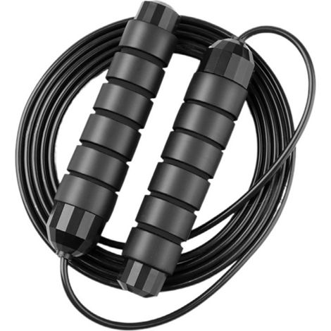 Corde À Sauter - Acier Tressé Gainé PVC - Roulement À Billes - Poignées Ergonomiques EVA - Réglable Pour Adultes Et Enfants - 1 Pièce (1/5)