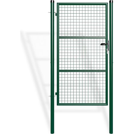 Zauntor Metall 1m OLGA 100 x 180 cm Moosgrün (1/5)