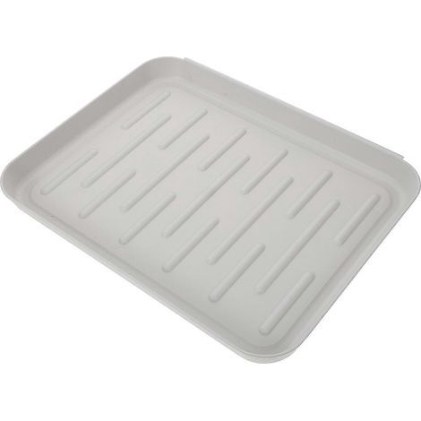 Plateau de rangement multifonctionnel réutilisable en plastique, plateau pour litière pour animaux, support pour plantes en pot-34.00X27.00X3.00CM-Dark Grey (1/3)