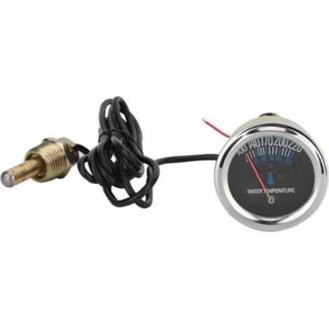 Jauge de température de l'eau 52mm – Plage 38-104℃ – Métal – Tension 12V – Installation simple et compatible avec plusieurs véhicules
