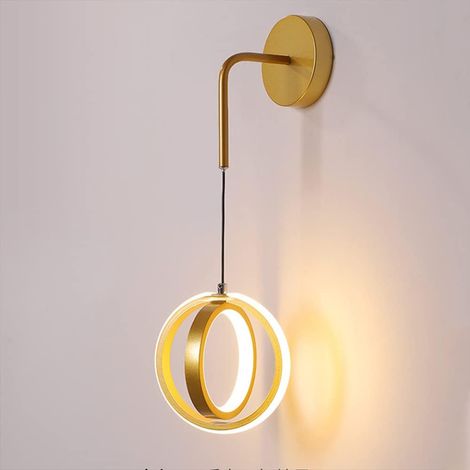 Lumière décorative 20 W en Aluminium doré Blanc Chaud 3000 K Salon Chambre Couloir Applique Murale intérieure pour Couloir et escaliers (1/5)