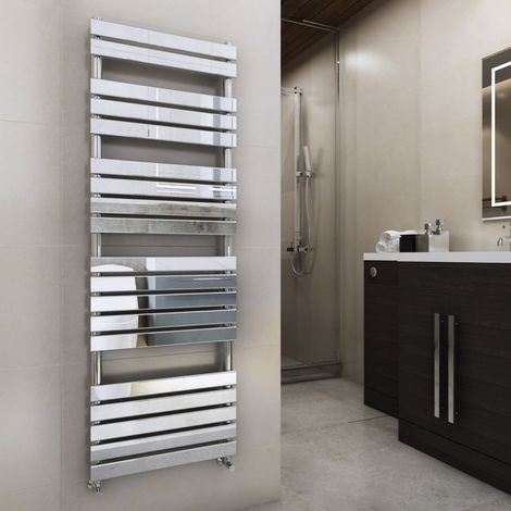 WarmeHaus Chrome Flat Panel Heated Towel Rail 1800x600mm