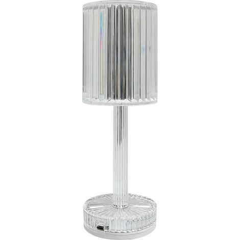 Lámpara de mesa LED transparente con ranuras, 1W, color cambiable, inalámbrica, SIMPLE Milagro